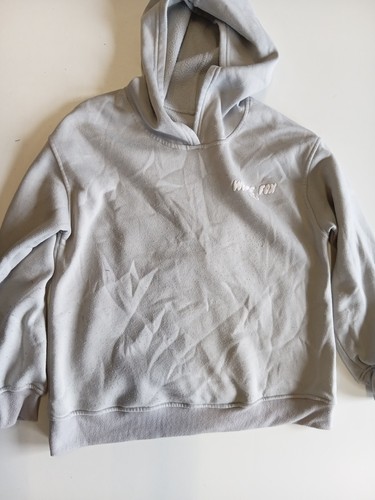 White fox grey hoodie - white,
