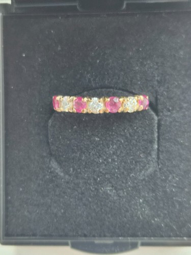 9ct yellow gold half eternity - yellow,