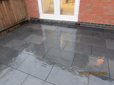 Black slate paving - black,