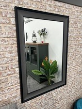 Large Black and Grey Wall Mirror overmantel hallway modern frame *various sizes*