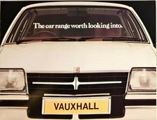 Vauxhall Range Chevette, Astra, Cavalier, Carlton, Viceroy, Royale Brochure 1981