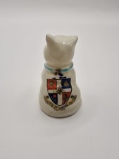 Vintage Crested China Cat Souvenir From Luton Made In Stoke On Trent