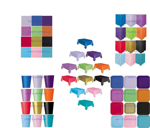 Solid colour party plates - colour,