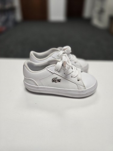Lacoste girls white leather - white,