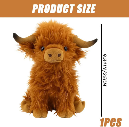 Highland cow teddy brown - highland, teddy,