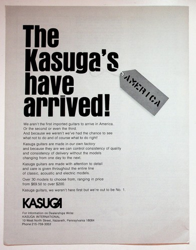 Kasuga guitar magazine - kasuga, ad