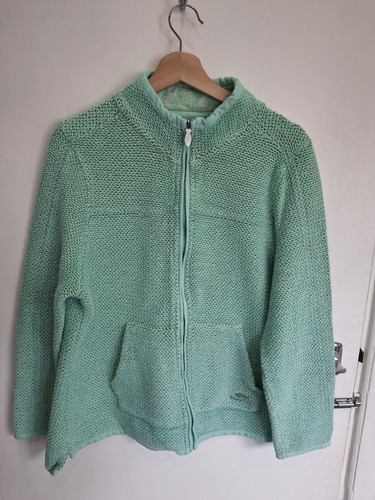 Mint green full - zip, fleece