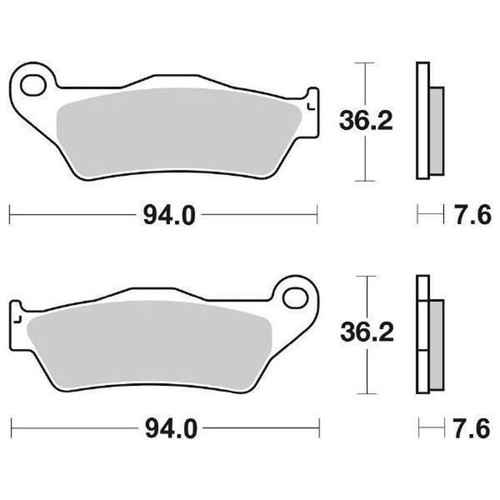 Pair brake pads 671rsi - pads,