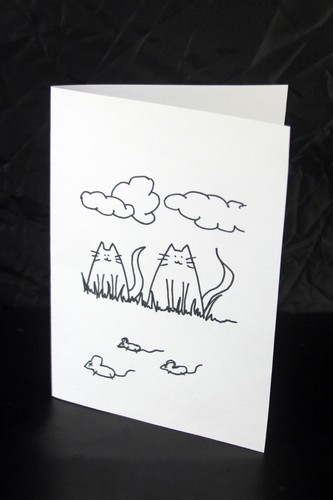 Blank greeting card notelet - blank,
