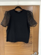 Zara Black Cotton Top with