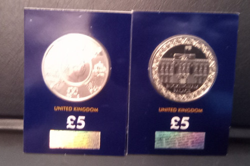 Five pound coins george the - five,
