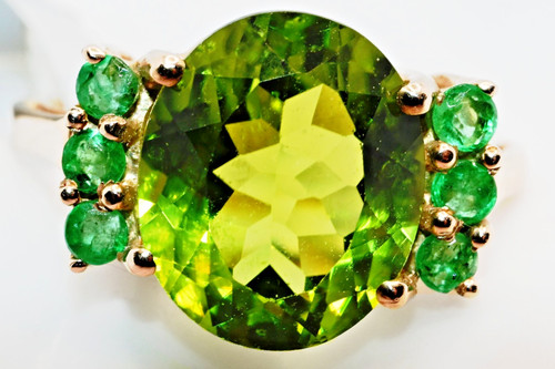 9ct gold changbai peridot - 9ct,