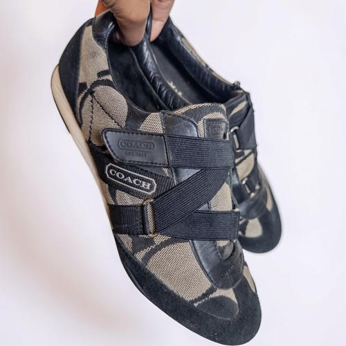 Y2k coach kyra sneakers black - coach,