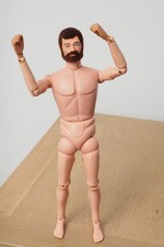Vintage Palitoy Action Man reflocked hair & beard, restrung, new hands