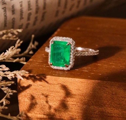 Emerald ring 925sterling - emerald,