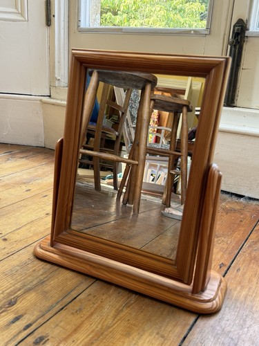 Vintage pine wood vanity - wood,