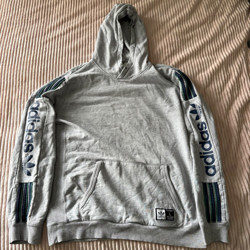 Adidas sweater grey striped - sweater,