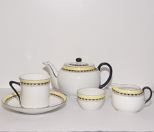 ART DECO Victoria Czechoslovakia Tea Pot / Cup & Saucer / Milk Jug & Sugar Pot
