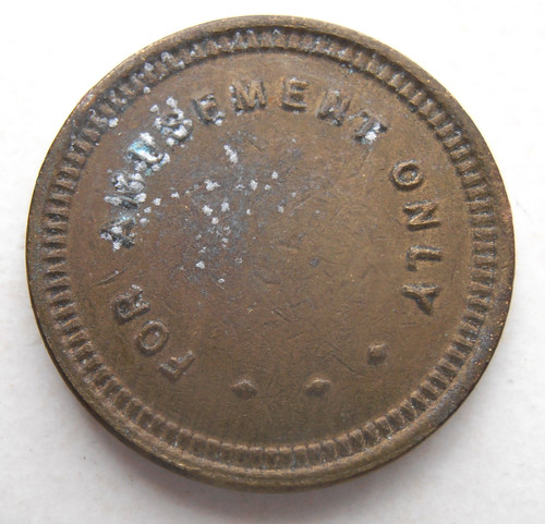 Sixpence token for amusement - token,