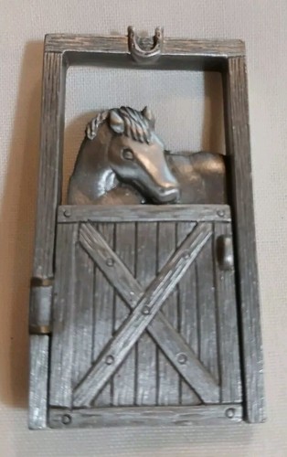Vintage metal horse with - vintage,