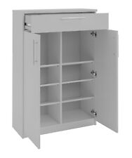 Brisbane 2 Door Shoe Storage Cabinet - Grey | Hallway Cupboard Organizer Unit