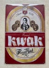 KWAK BELGIUM BEER METAL SIGN