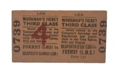 O739 Liverpool Overhead Railway LOR - Vintage Ticket Formby To Seaforth Sands (6