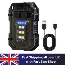 Mini LED Keychain Flashlight Rechargeable Self Protect Security Torch 900LM