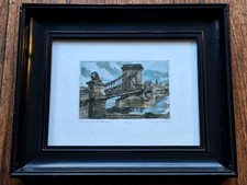 Budapest Bridge Engraving