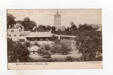 GB KEVII BURNS MONUMENT ALLOWAY AYR postcard 1909 posted PRESTWICK 422 1/2d