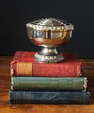 Antique Vintage Silver Plated Potpourri Holders Complete