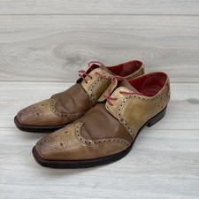 Jeffery West Brown Leather Brogues Dress Shoes Mens UK 9