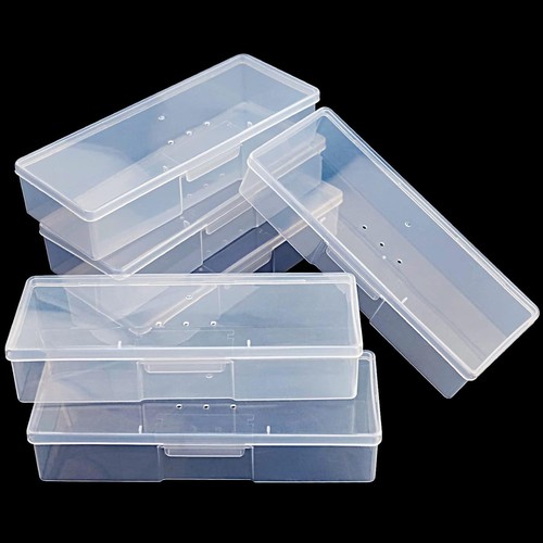 Clear manicure tool box - clear,