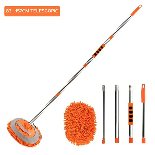 Telescopic car wash - brush, mop