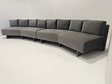 BRAY DESIGN CURVED MODULAR VELVET SOFAS Great Condition SAVE 90% On The RRP