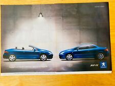 PEUGEOT NEW 307 COUPE CABRIOLET 307 CC POSTER ADVERT A4 X 2 SIZE B