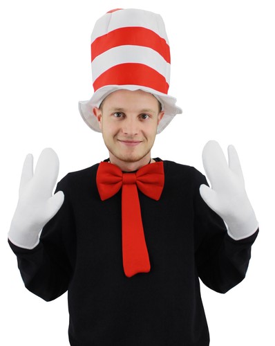 Crazy cat set striped hat - cat,