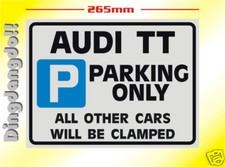 Audi TT Parking Sign Novelty