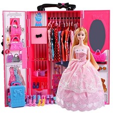 UCanaan Doll Closet Wardrobe