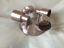 Circular Ceiling Spotlight LED GU10 Spot Light x4 Brushed Chrome Knightsbridge