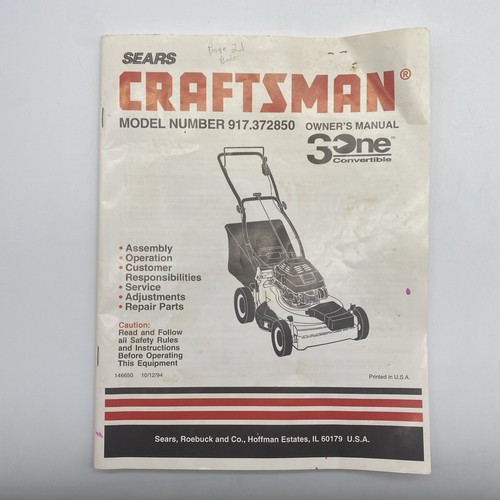 Vintage craftsman lawn mower - craftsman,