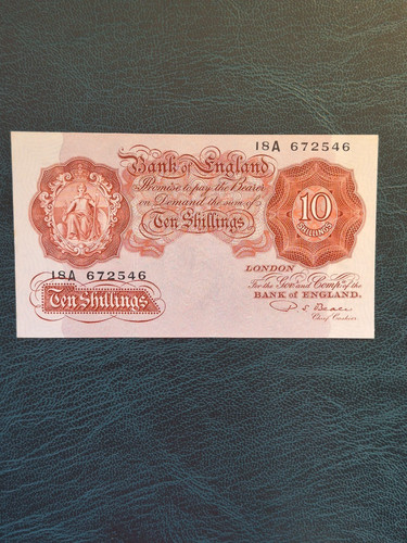 Ten shilling note bank of - bank,