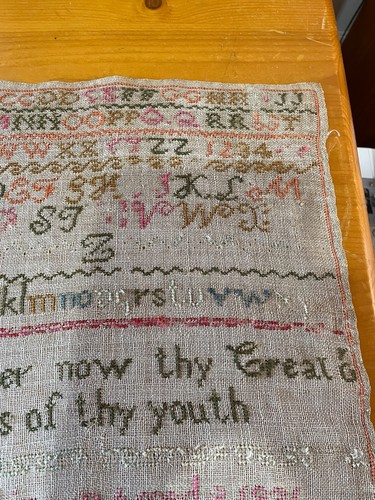 Antique sampler 1831 14x16 - sampler,