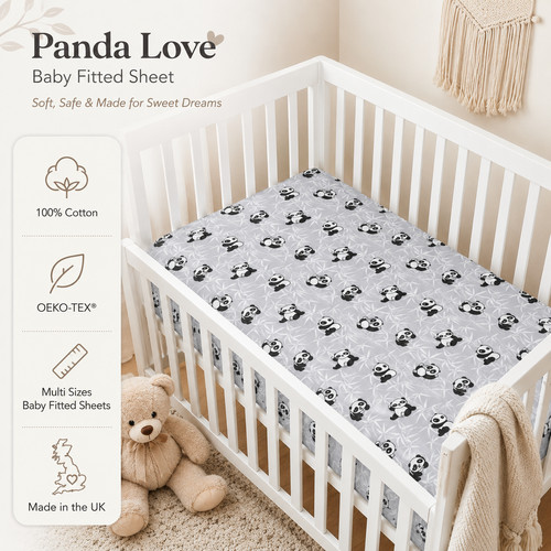 Panda baby fitted sheet 100 - baby,