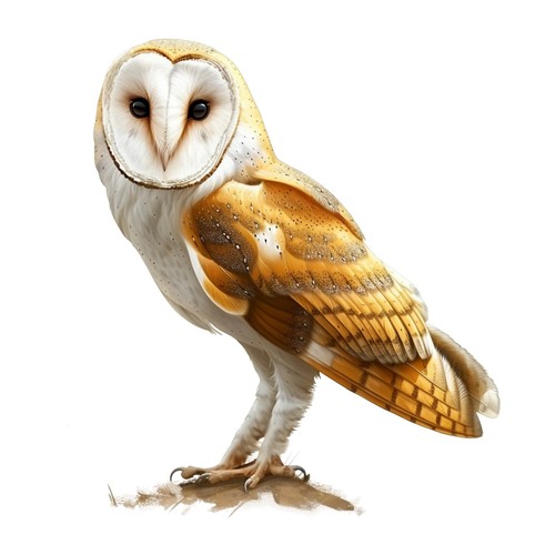 Sticker barn owl car - 2x,