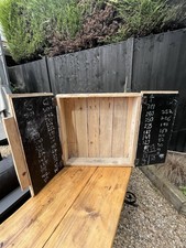 Dart Board Cabinet Up cycled Pallet Wood With Doors