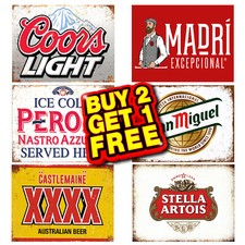 Beer metal sign plaque - beer,