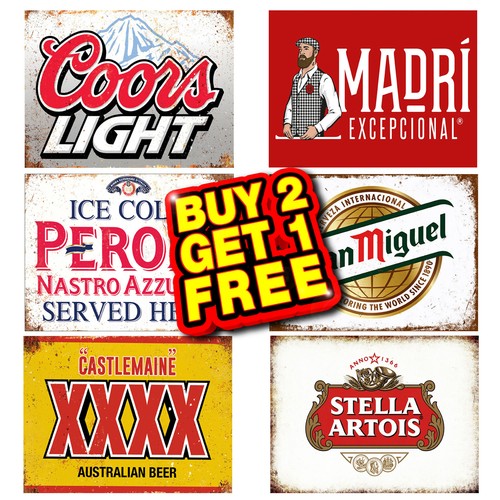 Beer metal sign plaque tin - beer,