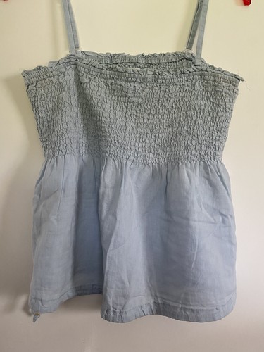 Ladies linen sun top cami - , blue