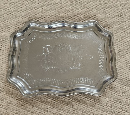 Large silver platter swan - large,